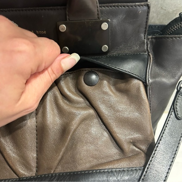 Rag & Bone Realm Two-Tone Leather Satchel Crossbody - Picture 5 of 12